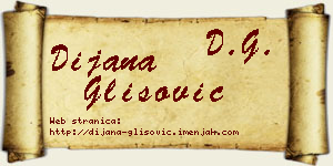 Dijana Glišović vizit kartica